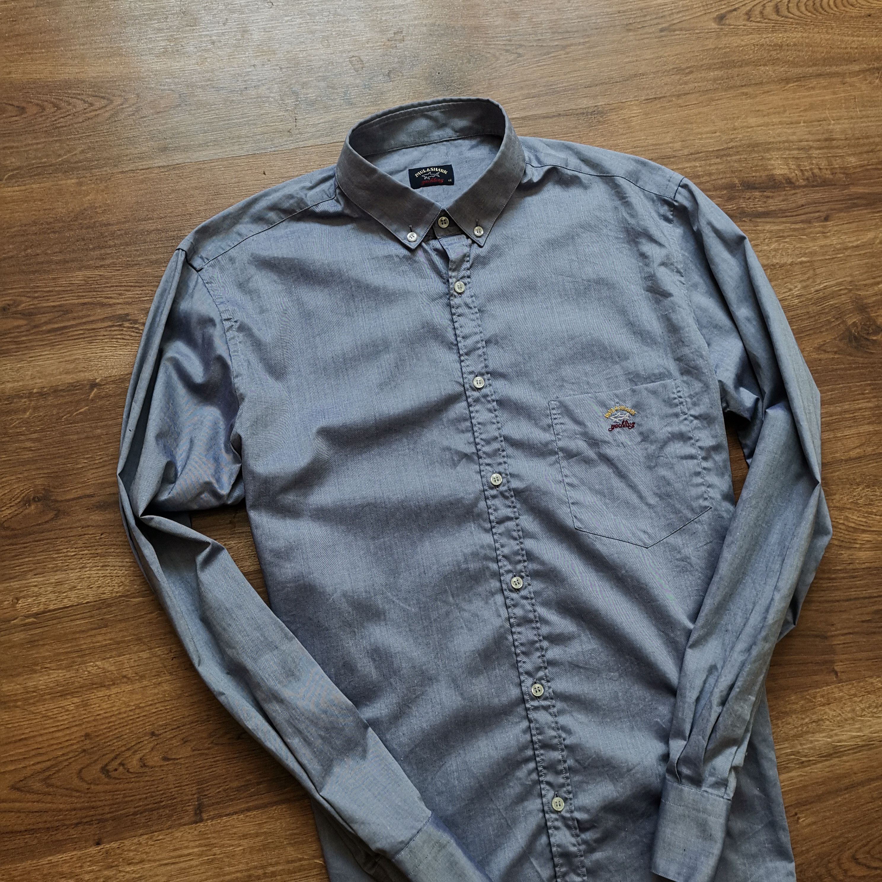 Paul & Shark Paul shark Size 44 shimmer shirt gray fitted Size US XL / EU 56 / 4 - 2 Thumbnail