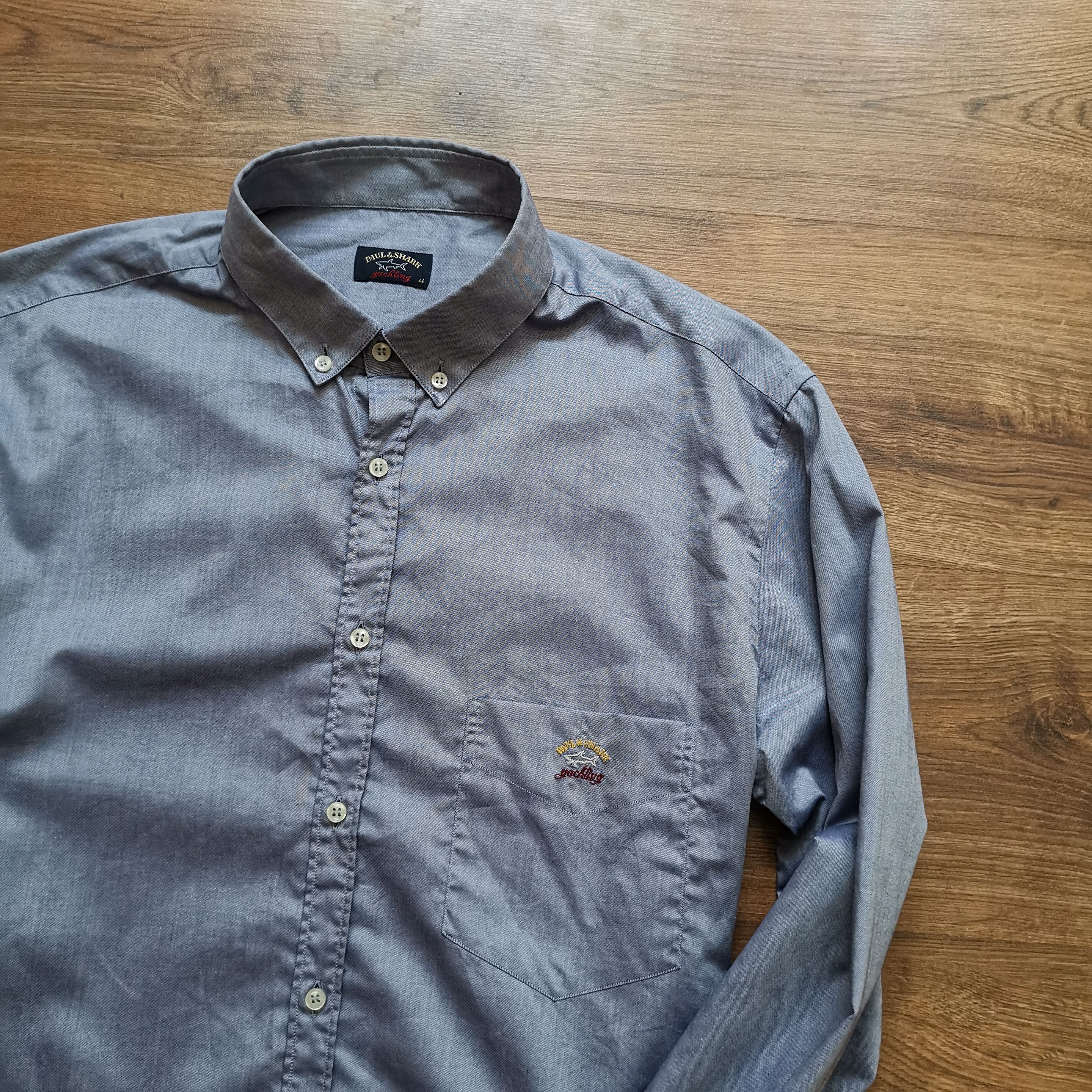 Paul & Shark Paul shark Size 44 shimmer shirt gray fitted Size US XL / EU 56 / 4 - 3 Thumbnail