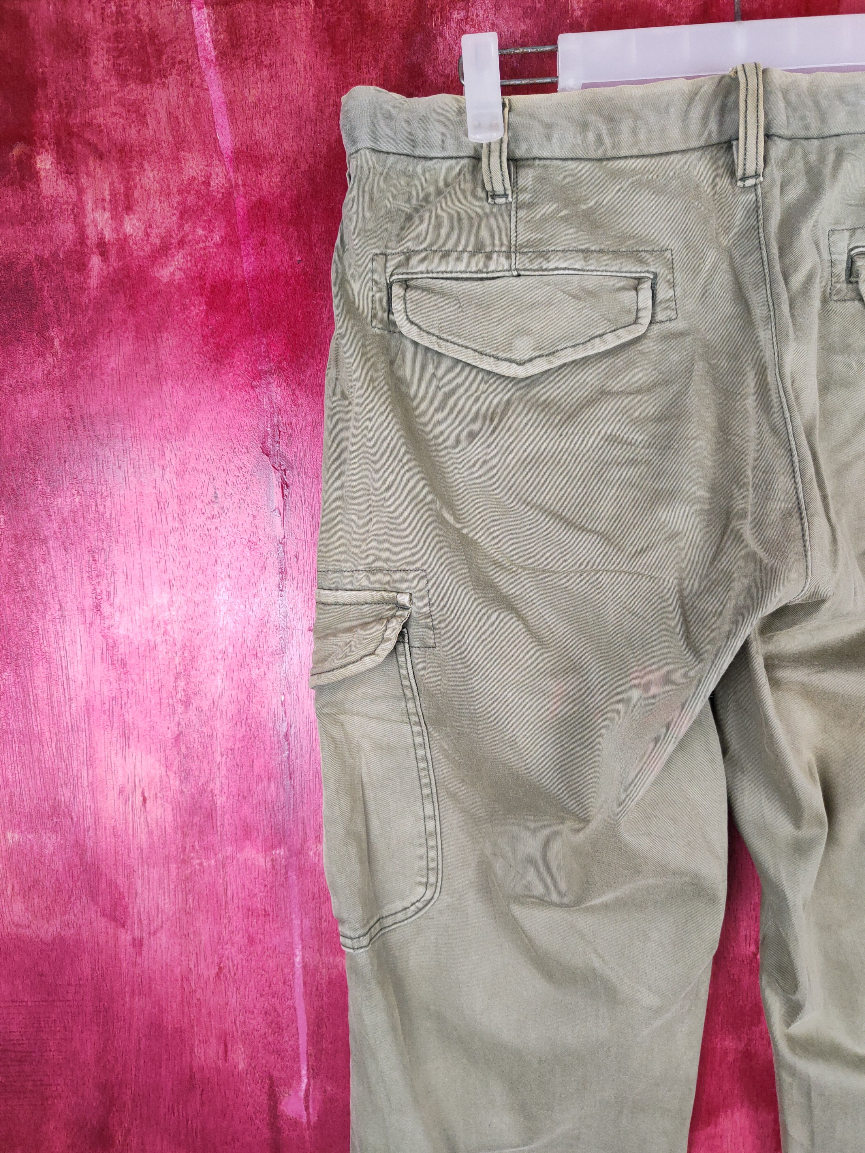 Japanese Brand Uniqlo Green Faded Multi Pocket Tactical Cargo Pants #S613 Size US 34 / EU 50 - 8 Thumbnail