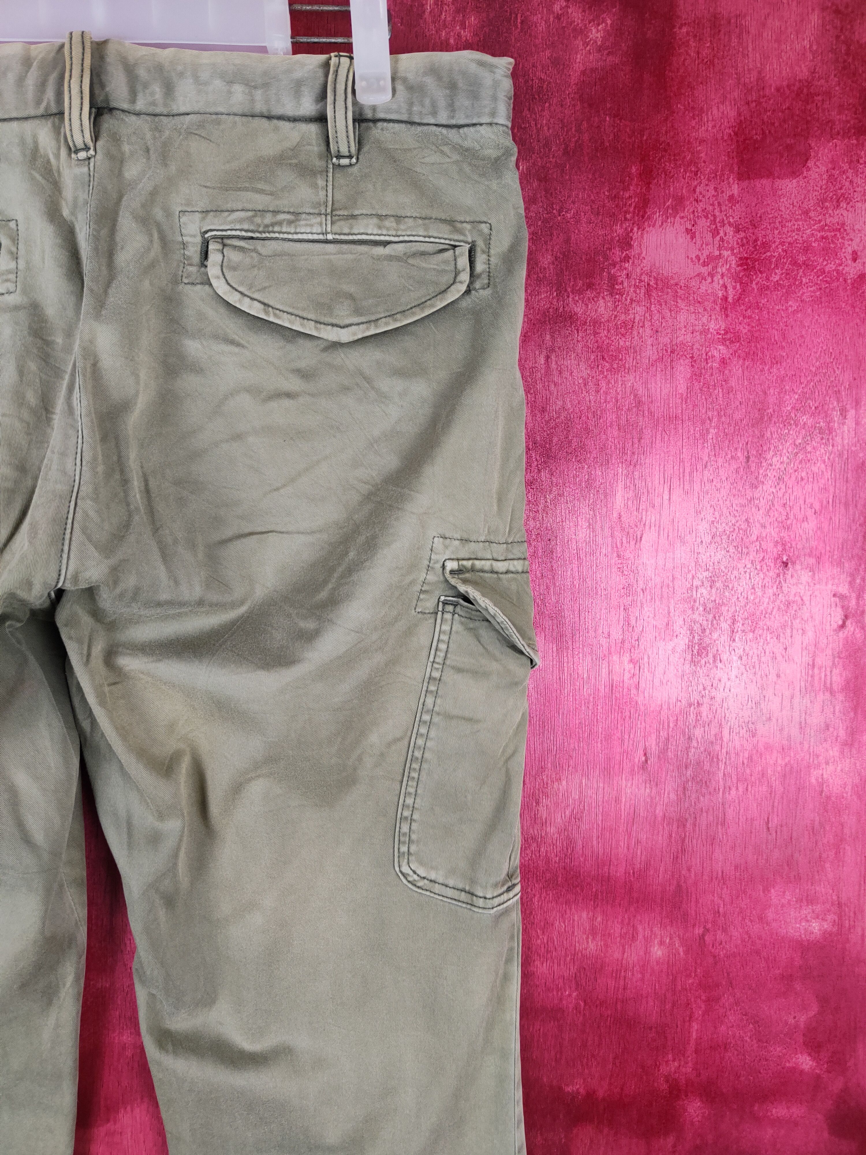 Japanese Brand Uniqlo Green Faded Multi Pocket Tactical Cargo Pants #S613 Size US 34 / EU 50 - 10 Thumbnail