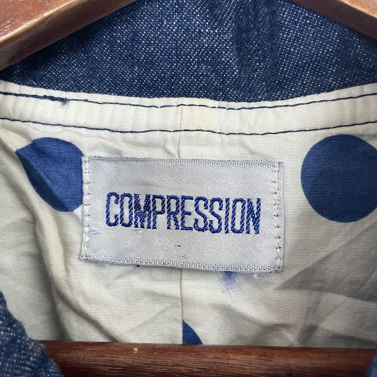 Japanese Brand Vintage Compression Long Indigo Denim Jacket Size US XL / EU 56 / 4 - 5 Thumbnail