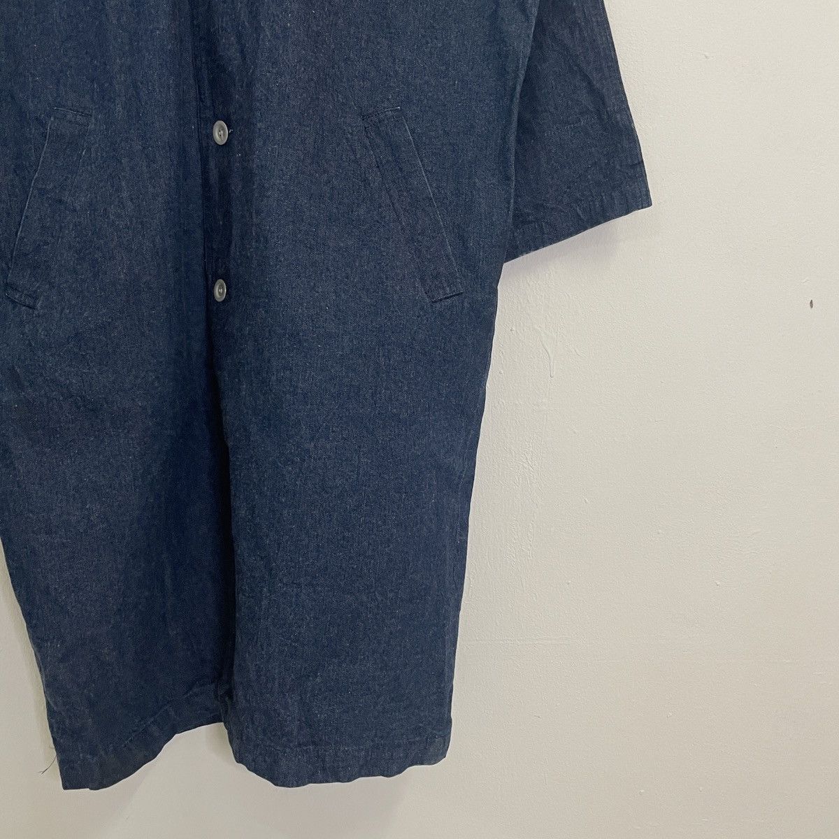 Japanese Brand Vintage Compression Long Indigo Denim Jacket Size US XL / EU 56 / 4 - 4 Thumbnail