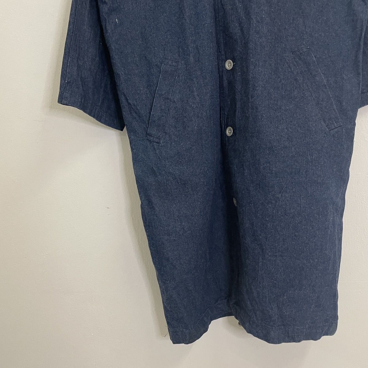 Japanese Brand Vintage Compression Long Indigo Denim Jacket Size US XL / EU 56 / 4 - 3 Thumbnail