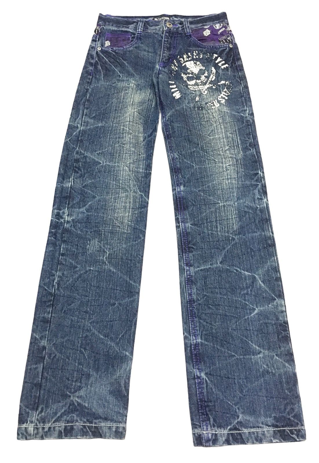Vintage Japanese Brand Ba-tsu Studio Distressed Jeans 1990s