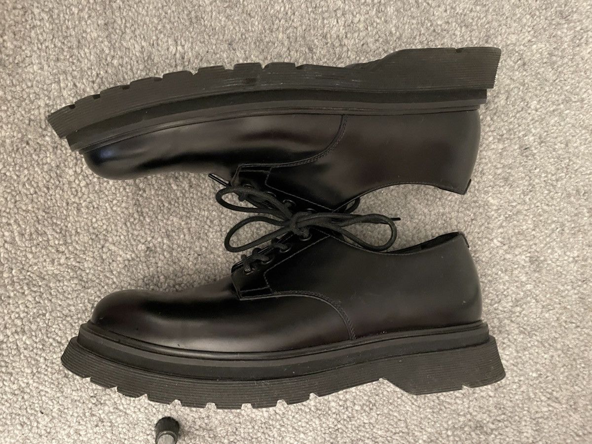 Prada Prada FW19 Black Spazzolato Leather Derby Shoe Derbies Size US 11 / EU 44 - 5 Thumbnail