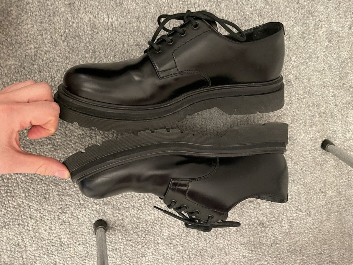 Prada Prada FW19 Black Spazzolato Leather Derby Shoe Derbies Size US 11 / EU 44 - 3 Thumbnail
