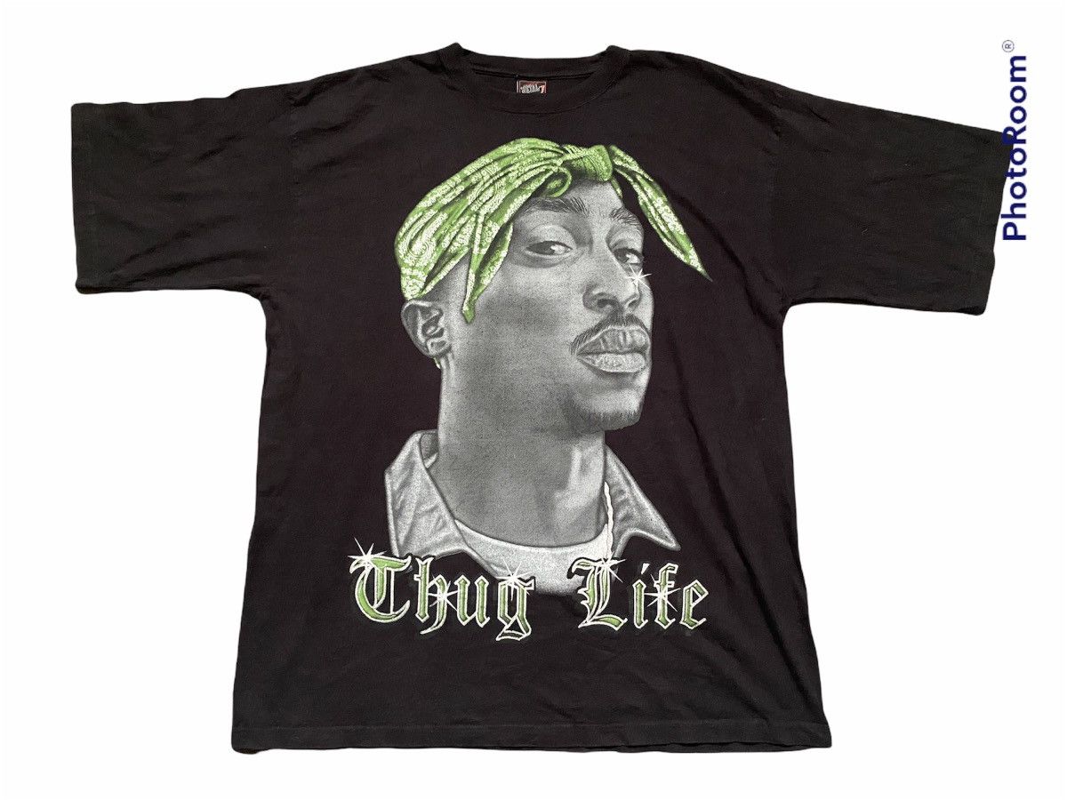 Rap Tees × Vintage Vintage Tupac Thug Life Bootleg Tees BIG SIZE XXXL Size US XXL / EU 58 / 5 - 1 Thumbnail