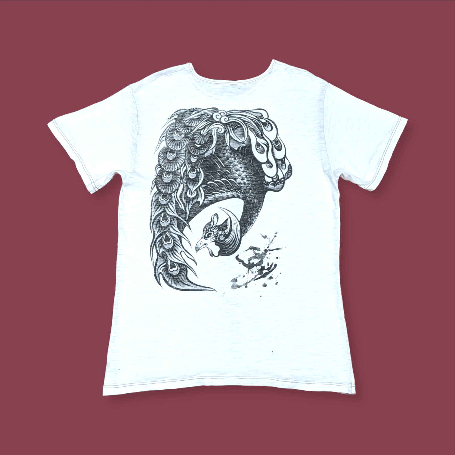 Japanese Brand × Vintage Vintage Japanese Streetwear Zen Clothing Pheonix Art T shirt Size US L / EU 52-54 / 3 - 1 Thumbnail