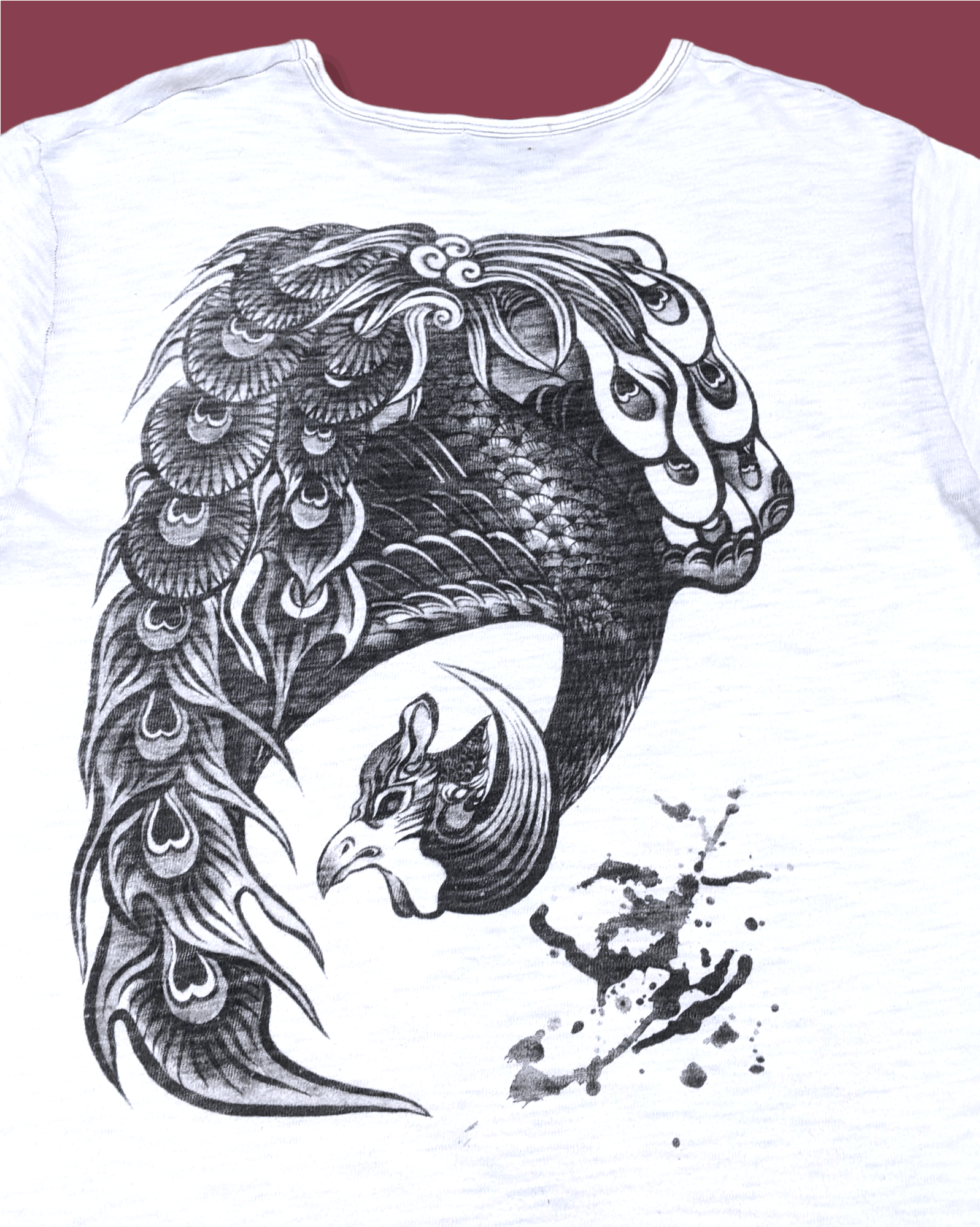 Japanese Brand × Vintage Vintage Japanese Streetwear Zen Clothing Pheonix Art T shirt Size US L / EU 52-54 / 3 - 3 Thumbnail