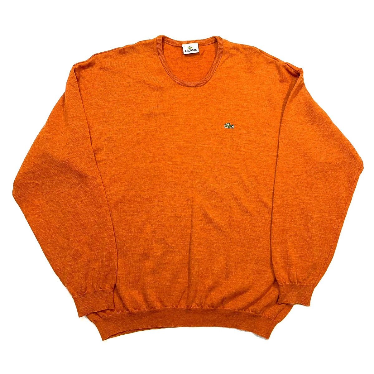 Vintage Lacoste woollen sweater jumper in orange retro 90s