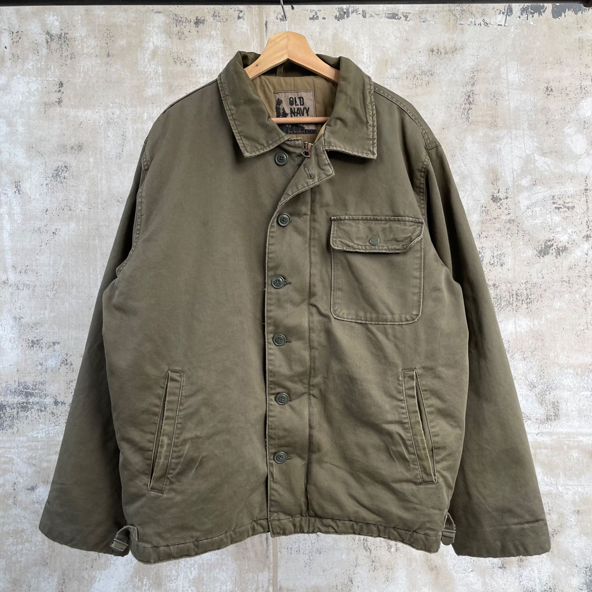 Vintage A-2 Military Deck Jacket, Men's Size Medium unclear Khaki type Vintage Second Hand