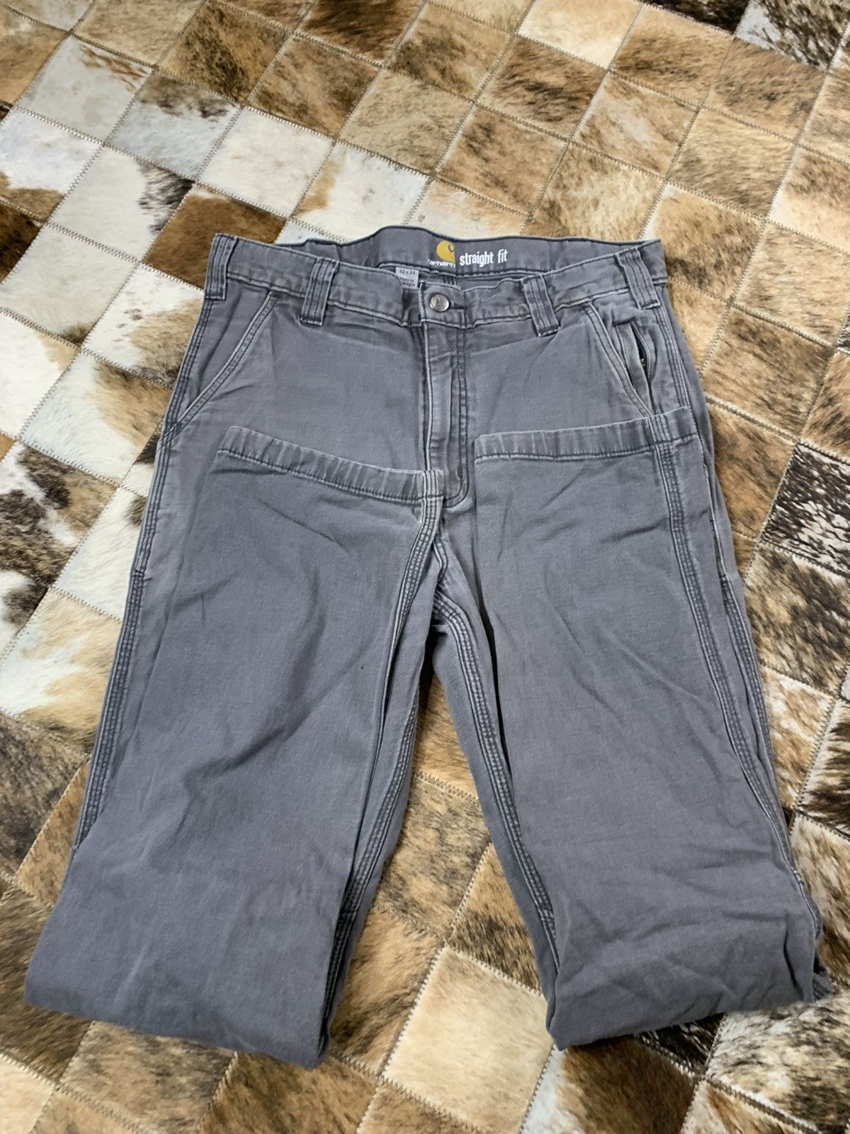 Carhartt VINTAGE FADED GREY CARHARTT ESSENTIAL WORK PANTS Size US 32 / EU 48 - 4 Thumbnail
