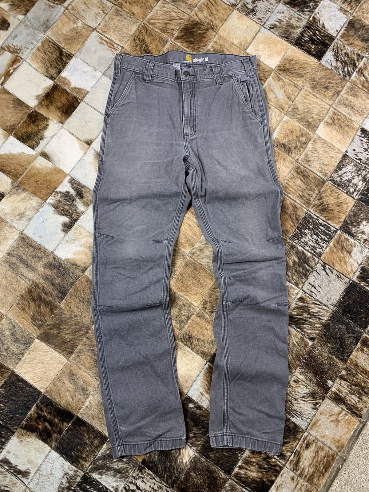 Carhartt VINTAGE FADED GREY CARHARTT ESSENTIAL WORK PANTS Size US 32 / EU 48 - 3 Thumbnail