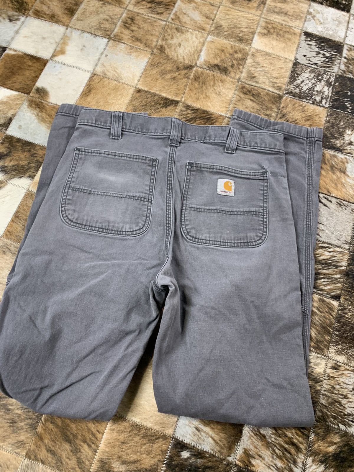 Carhartt VINTAGE FADED GREY CARHARTT ESSENTIAL WORK PANTS Size US 32 / EU 48 - 5 Thumbnail