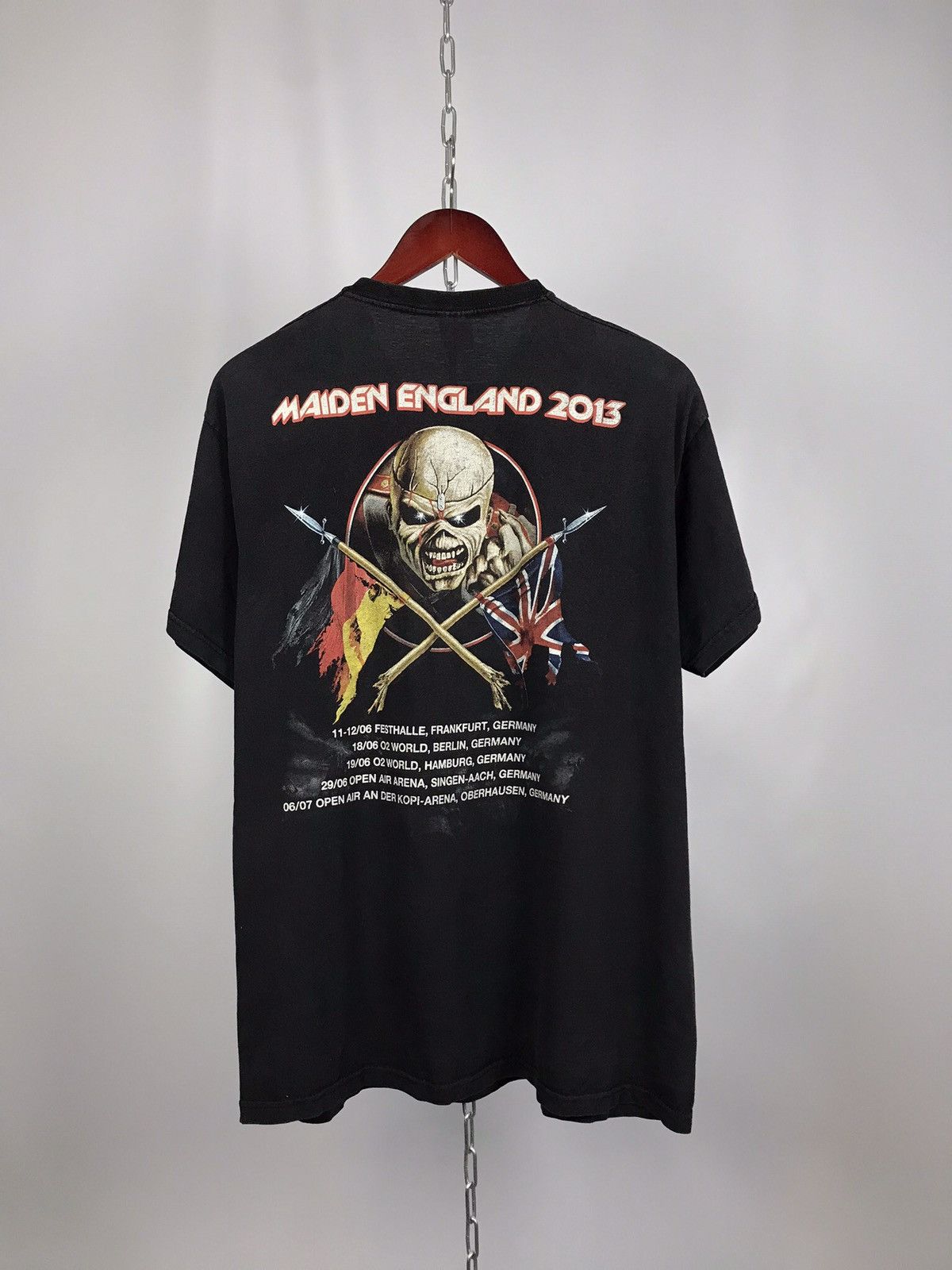 Iron Maiden Iron Maiden 2013 vintage rock band overprinted tee Size US XL / EU 56 / 4 - 5 Thumbnail