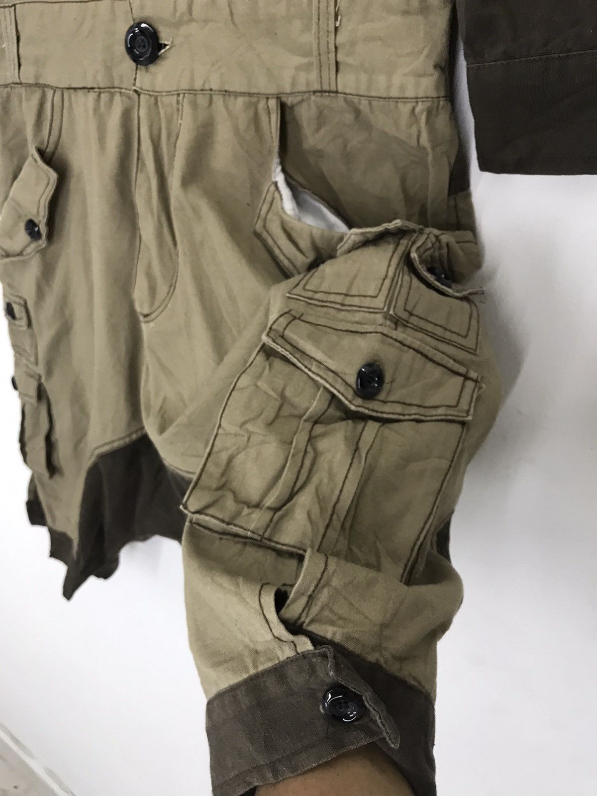 Designer × Japanese Brand Three cool multicolor jumpsuit cargo shorts reconstruct Size US 32 / EU 48 - 3 Thumbnail
