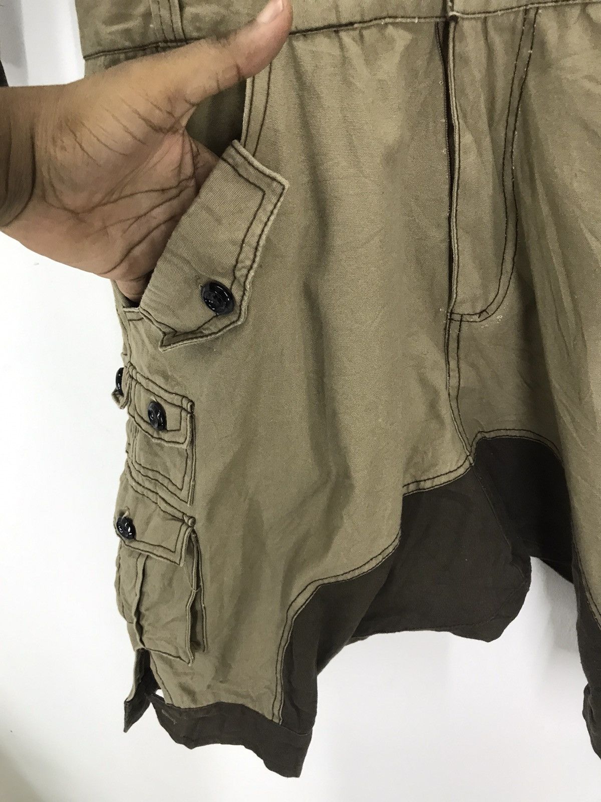 Designer × Japanese Brand Three cool multicolor jumpsuit cargo shorts reconstruct Size US 32 / EU 48 - 6 Thumbnail