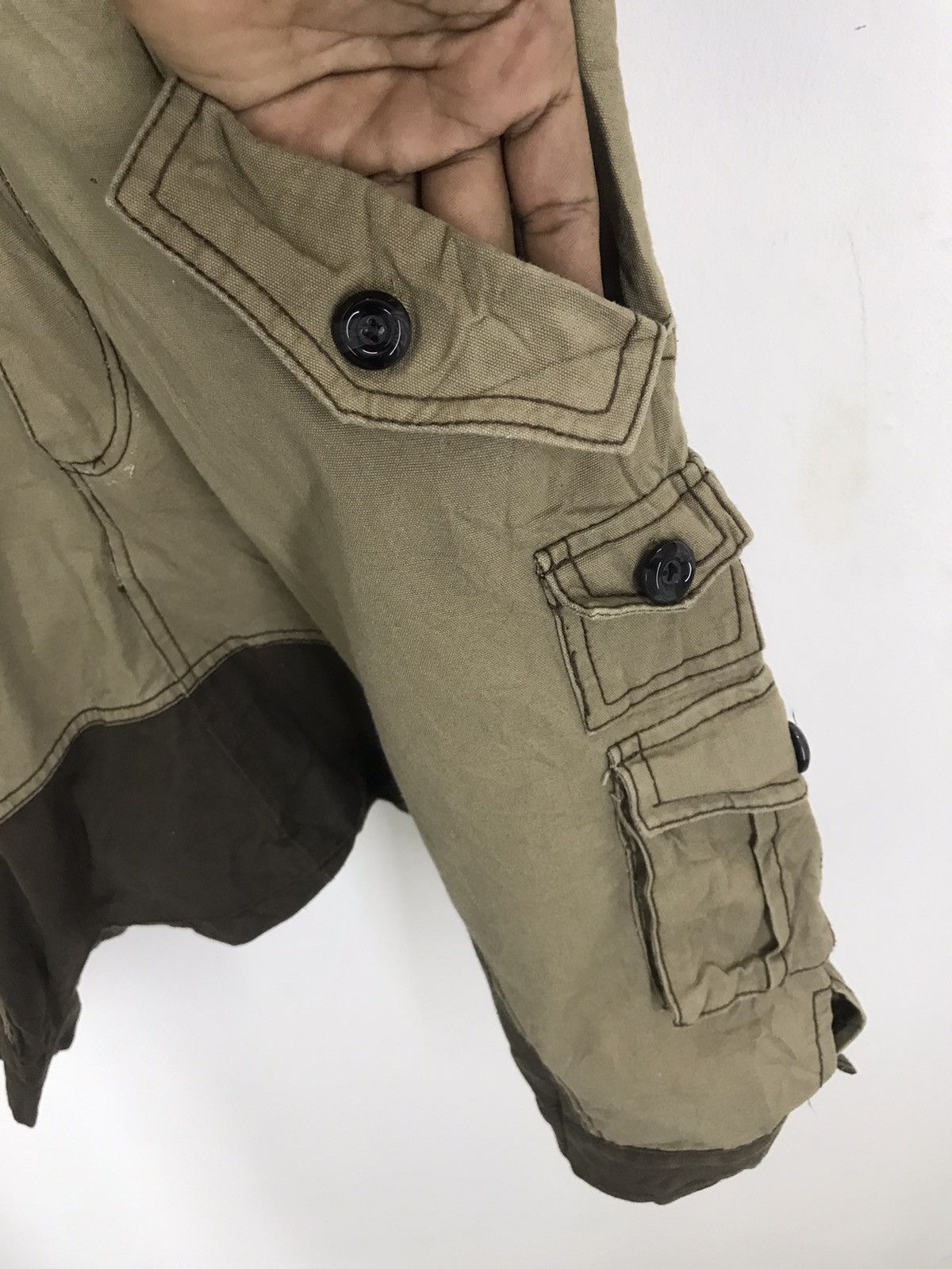 Designer × Japanese Brand Three cool multicolor jumpsuit cargo shorts reconstruct Size US 32 / EU 48 - 5 Thumbnail
