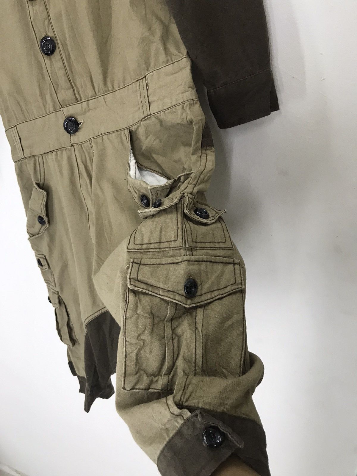 Designer × Japanese Brand Three cool multicolor jumpsuit cargo shorts reconstruct Size US 32 / EU 48 - 4 Thumbnail