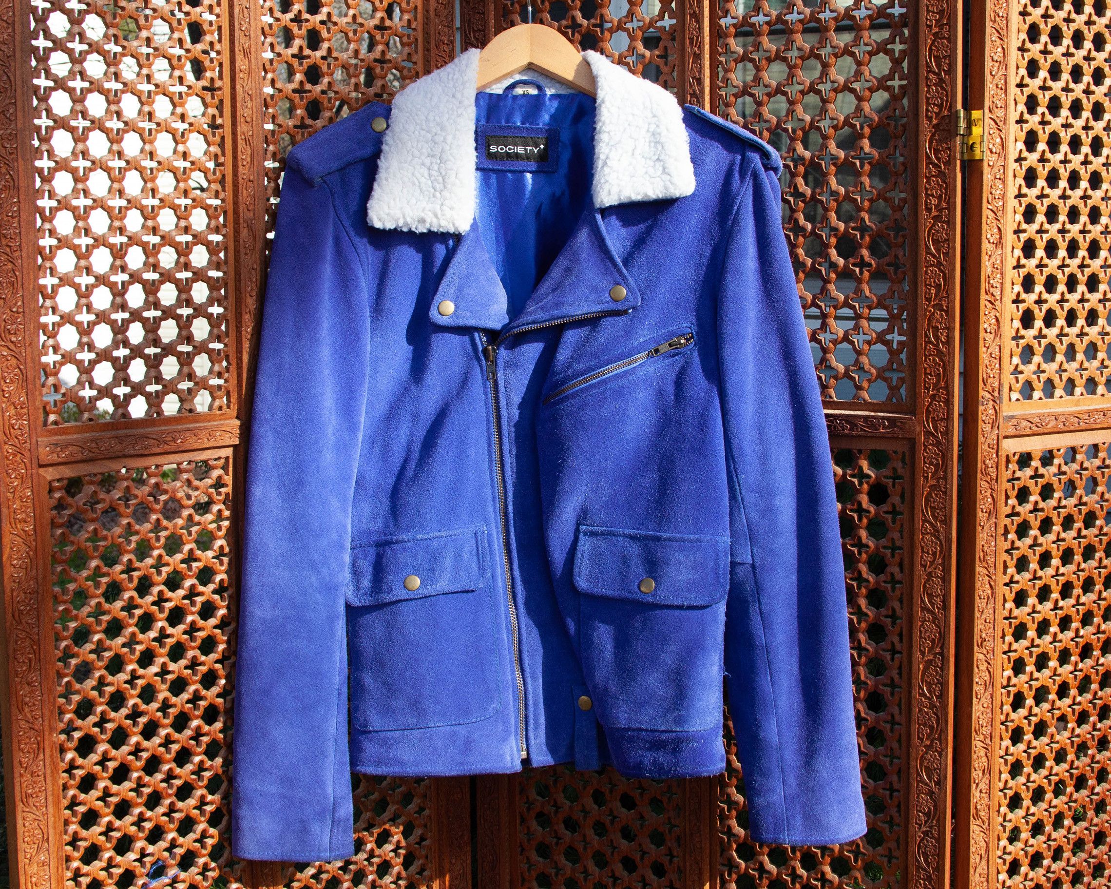 Suede Moto Jacked - BRVDO4 Elvis Blue