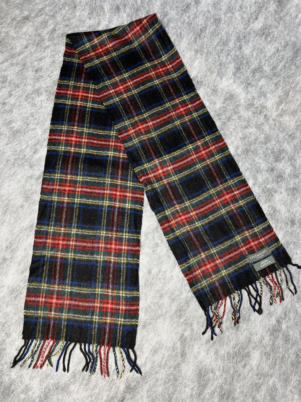 Lyle & Scott Lyle & Scott Cashemere Nova Chech Scarf Size ONE SIZE - 3 Thumbnail