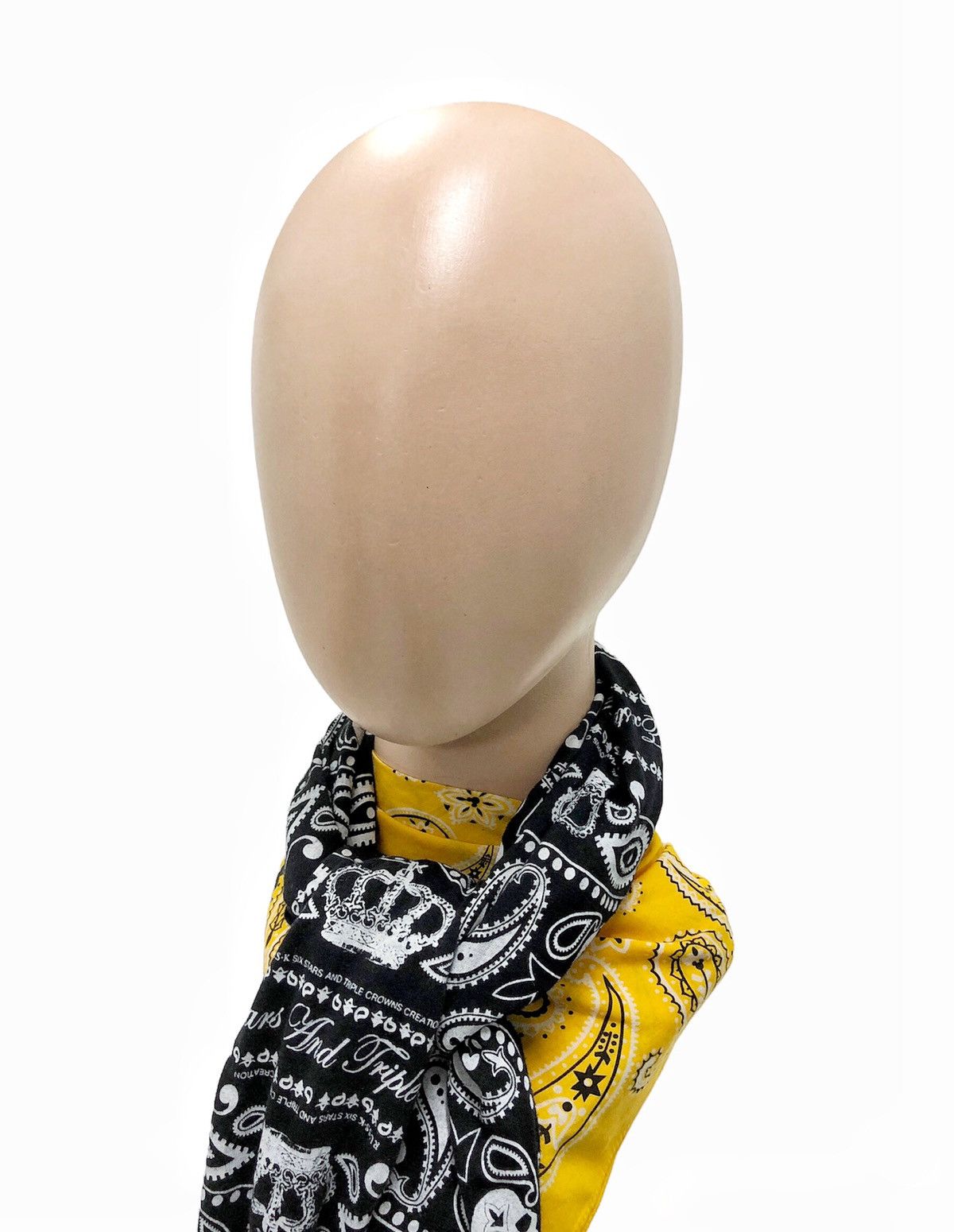Japanese Brand RUSS-K x Triple Crowns Creation bandana jrock fashion Size ONE SIZE - 8 Thumbnail