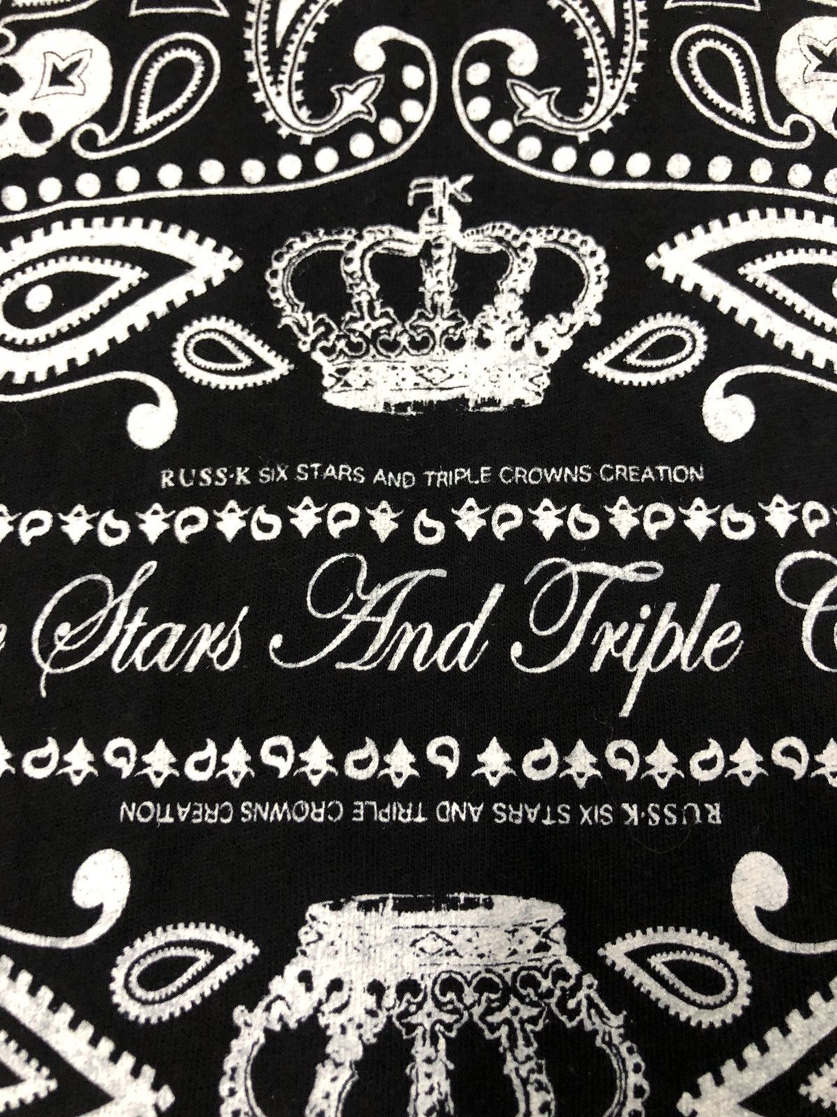 Japanese Brand RUSS-K x Triple Crowns Creation bandana jrock fashion Size ONE SIZE - 9 Thumbnail