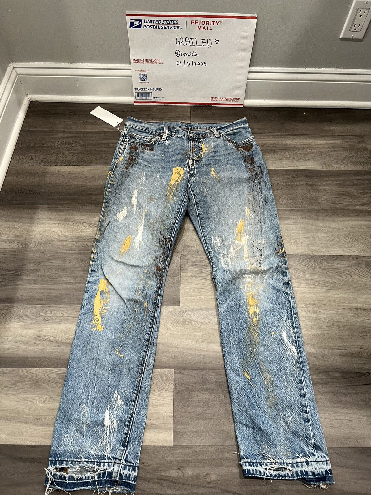 Levi's Custom 1/1 Paint Splatter Levi’s Denim Size US 29 - 1 Thumbnail