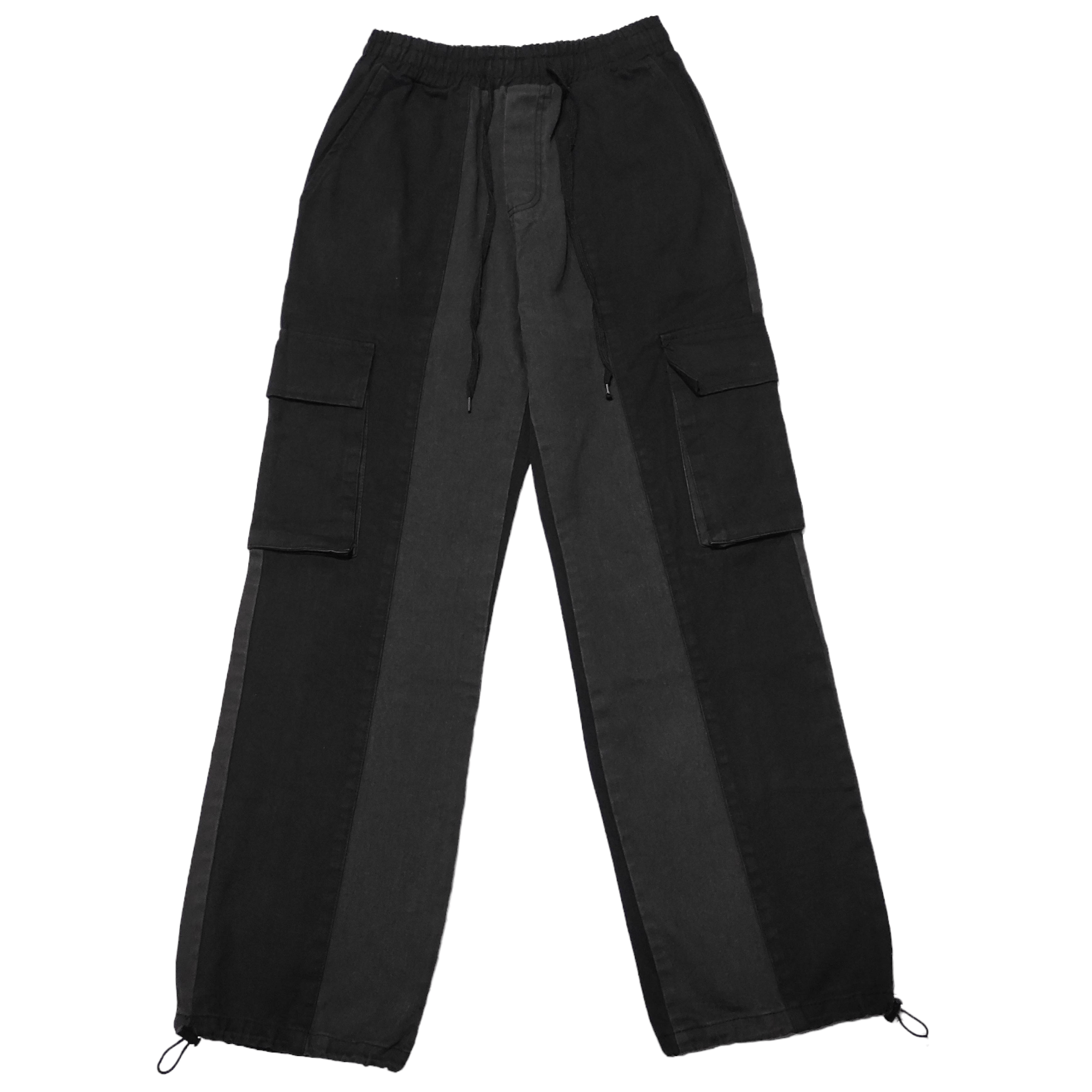 image of Glamour Baggy Ballon Cargo Hybrid Pants in Black Grey, Men's (Size 30)