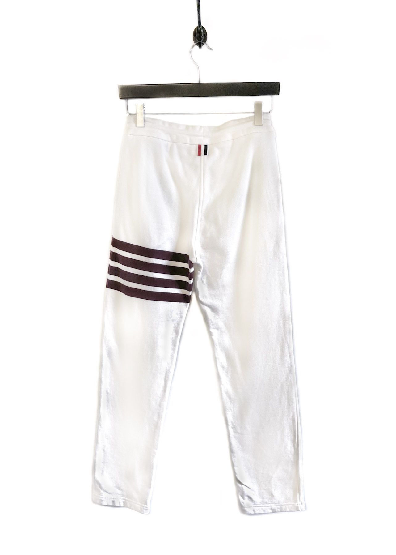 Thom Browne Thom Browne Ivory Burgundy Striped 4-Bar Track Pants Size 26" / US 2 / IT 38 - 6 Thumbnail