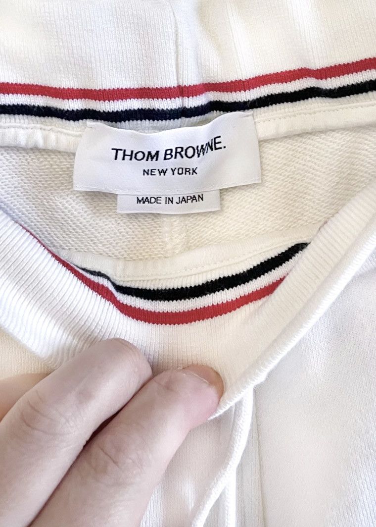 Thom Browne Thom Browne Ivory Burgundy Striped 4-Bar Track Pants Size 26" / US 2 / IT 38 - 5 Thumbnail