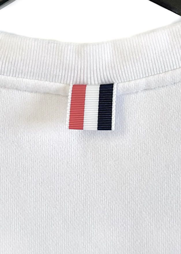Thom Browne Thom Browne Ivory Burgundy 4-Bar Sweatshirt Size XS / US 0-2 / IT 36-38 - 6 Thumbnail