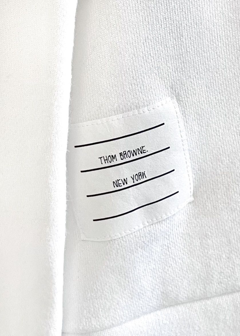 Thom Browne Thom Browne Ivory Burgundy 4-Bar Sweatshirt Size XS / US 0-2 / IT 36-38 - 2 Thumbnail