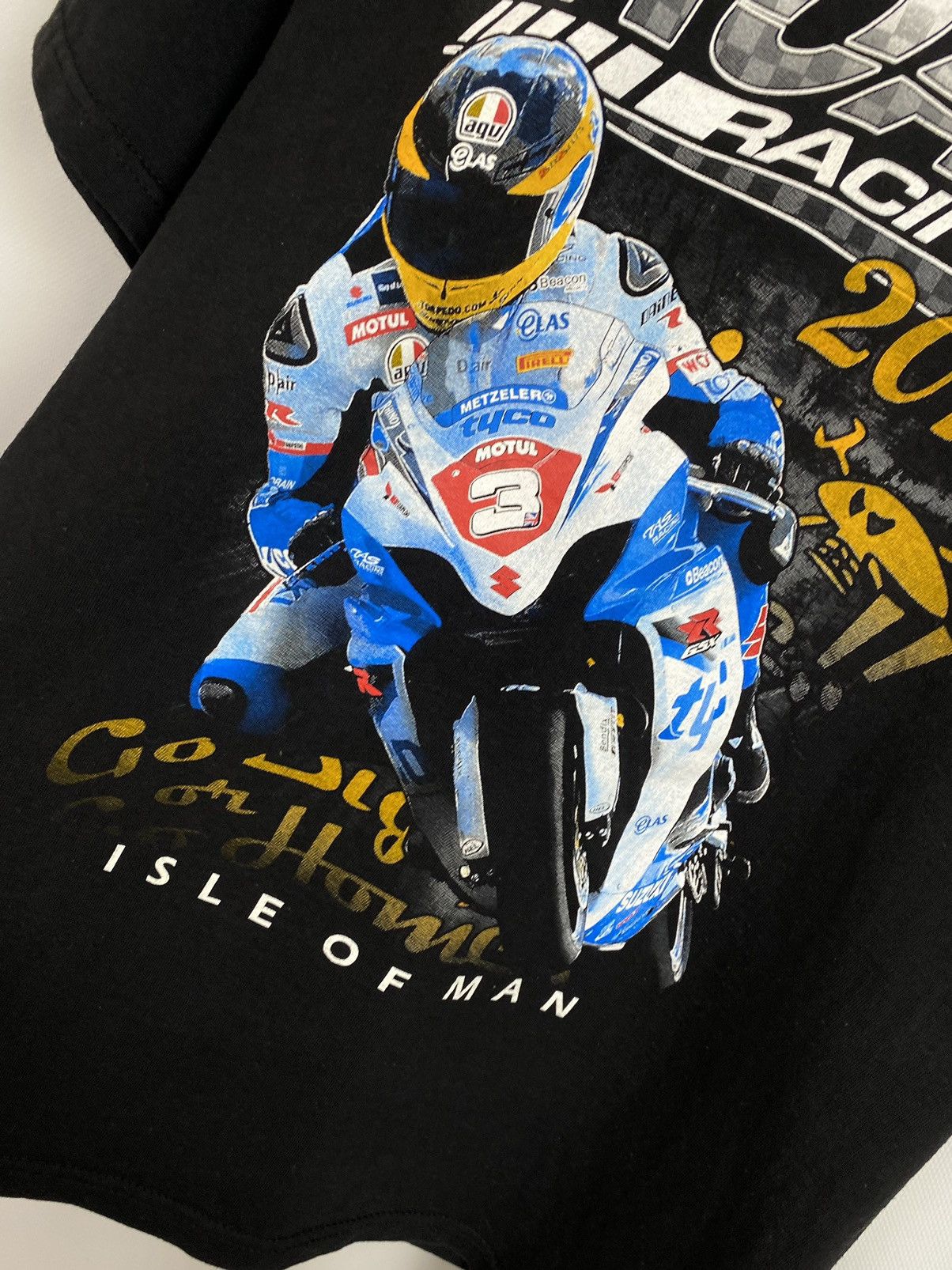 Vintage Racing t-shirt Road Racing moto racer Suzuki Size US M / EU 48-50 / 2 - 3 Thumbnail
