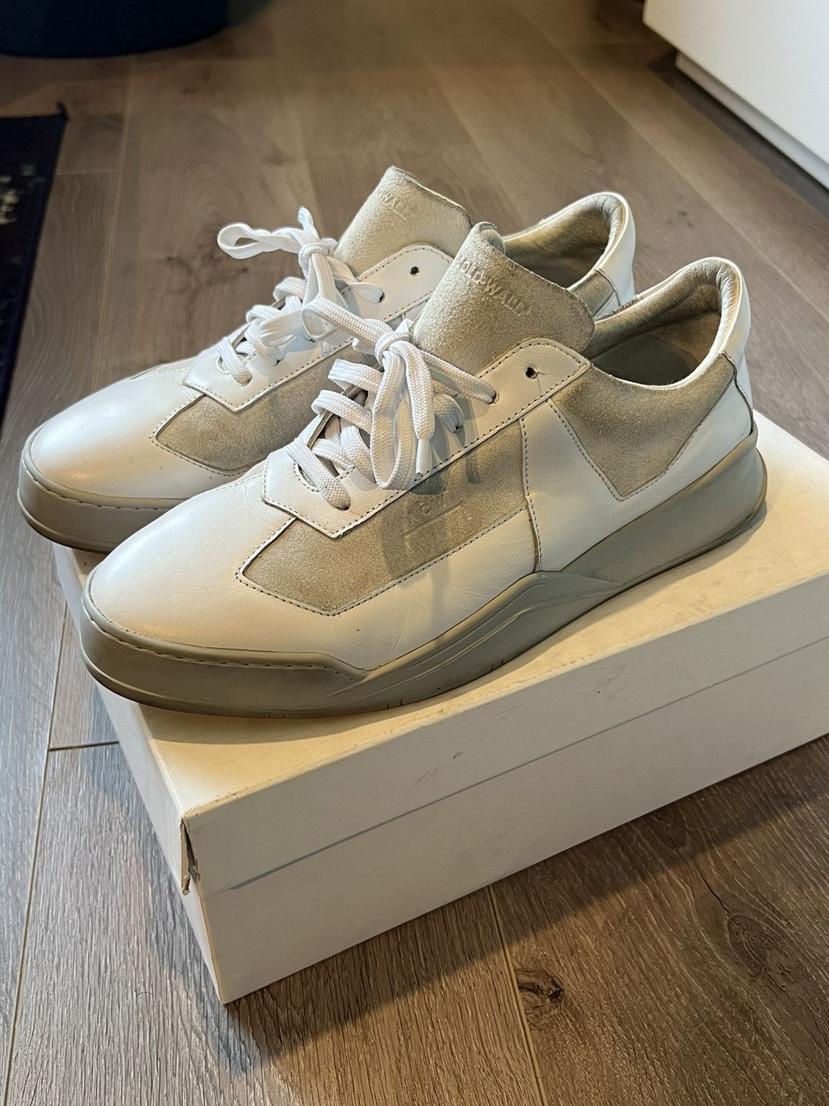 A cold wall leather shard II trainer