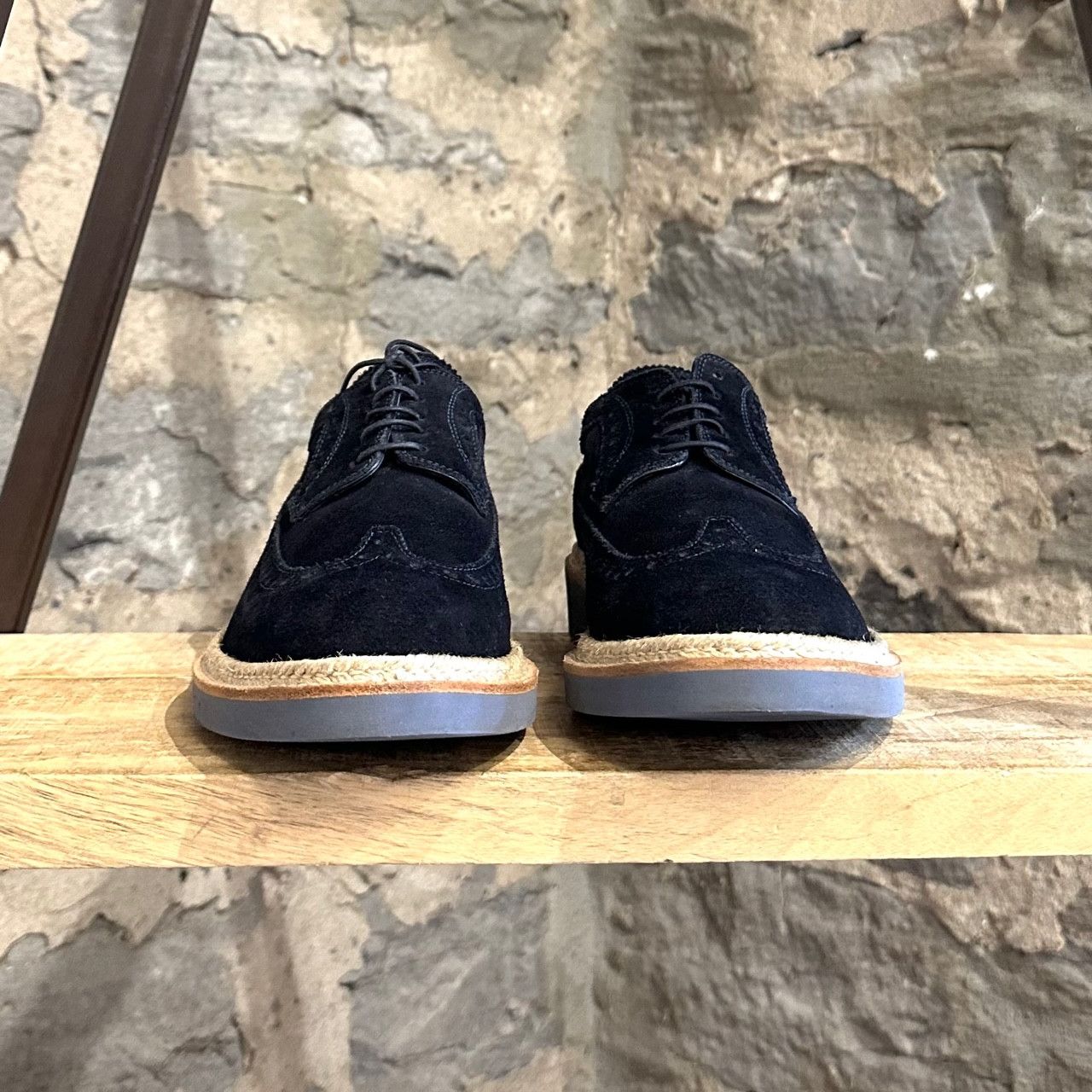 Louis Vuitton Louis Vuitton Blue Suede Palm Beach Wing Tip Derbies Size US 8 / EU 41 - 3 Thumbnail