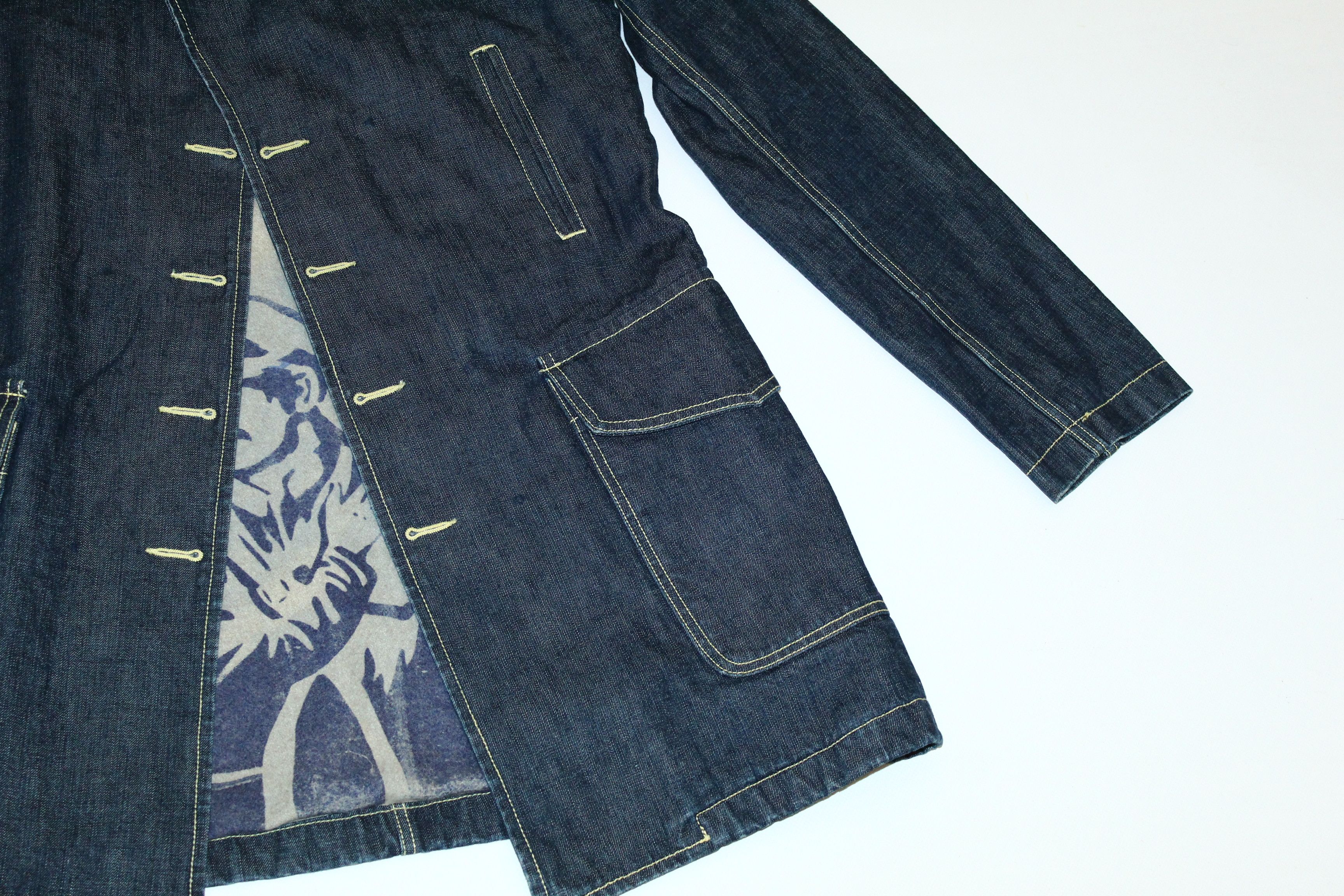 Michiko Koshino 💥 RARE 💥 Michiko Koshino x Yen Jeans Indigo Denim Coat Size US M / EU 48-50 / 2 - 8 Thumbnail