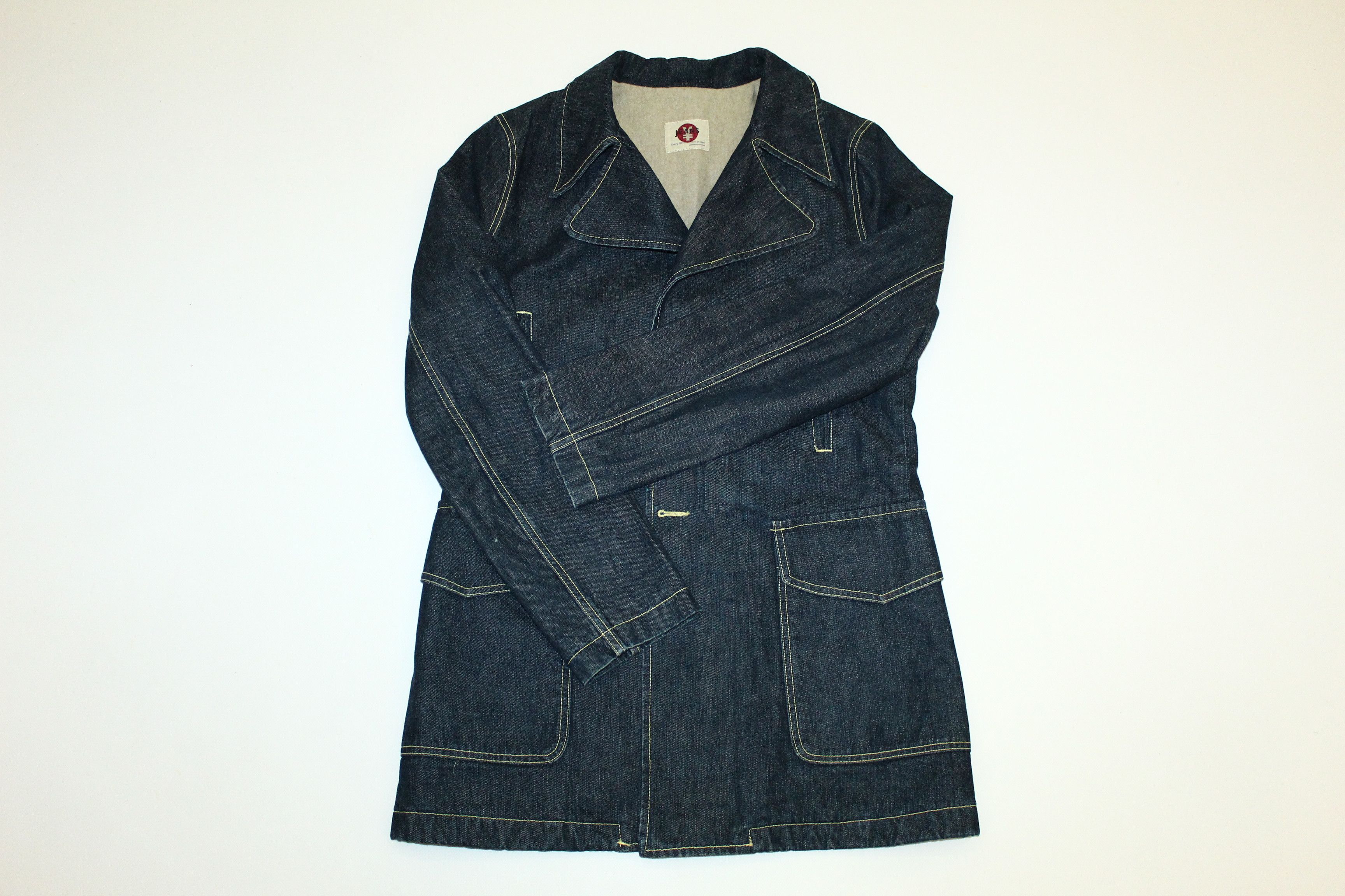 Michiko Koshino 💥 RARE 💥 Michiko Koshino x Yen Jeans Indigo Denim Coat Size US M / EU 48-50 / 2 - 3 Thumbnail