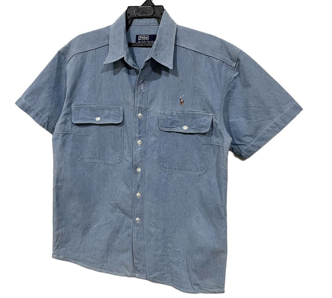 Other Rare💥Polo Ground Workwear Denim Shirts Size US XL / EU 56 / 4 - 3 Thumbnail