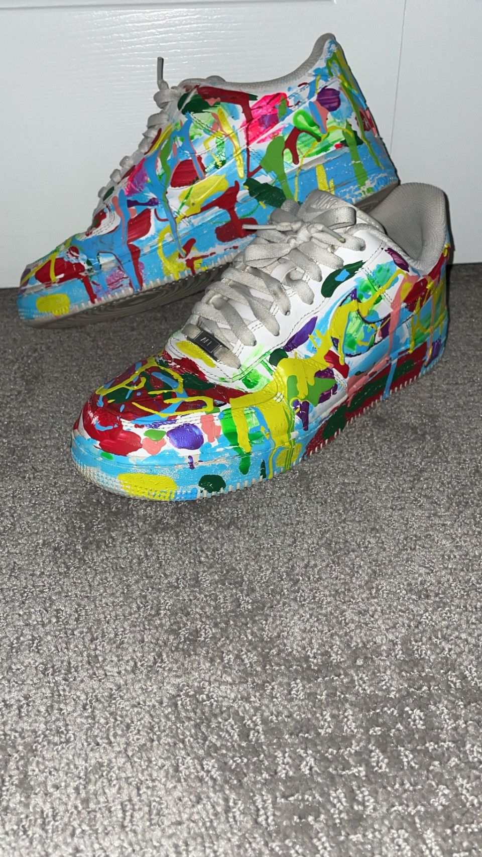 customize all white air forces