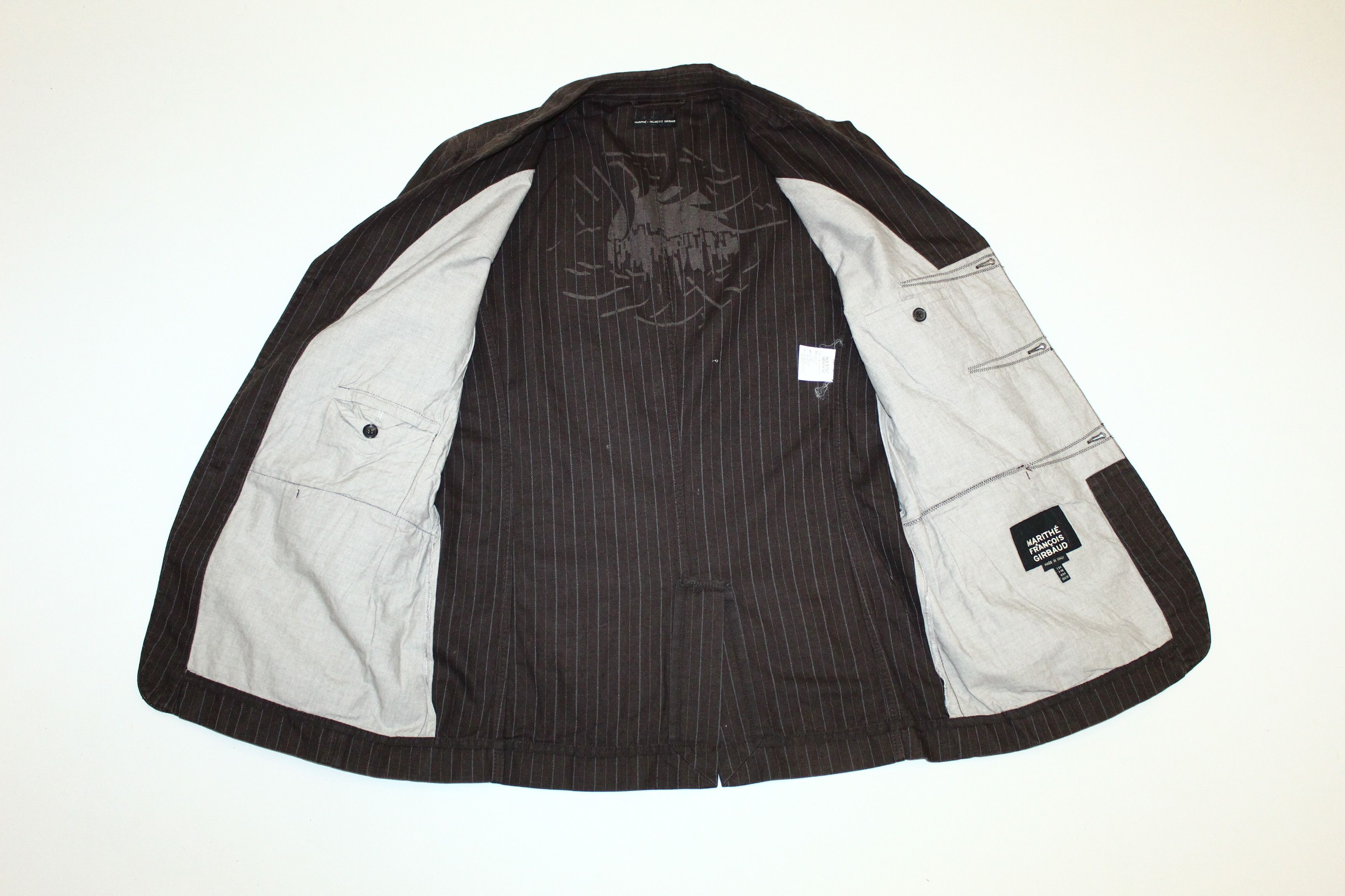 Marithe + Francois Girbaud VTG🔥 Marithe Francois Girbaud Hickory Denim Jacket Size US L / EU 52-54 / 3 - 2 Thumbnail
