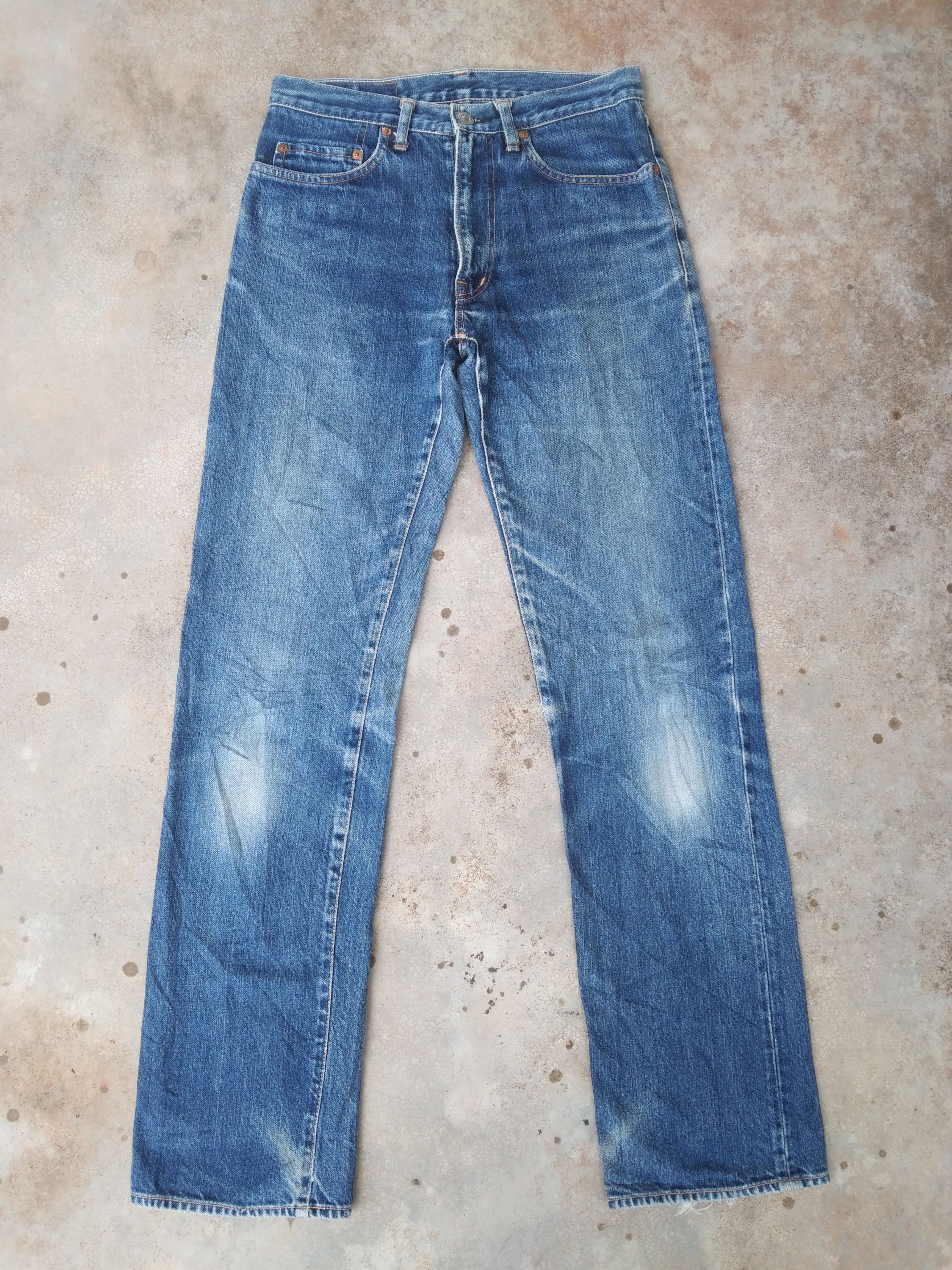 Japanese Brand Vintage HR Market Faded Distressed Jeans 29x31 Size US 29 - 1 Thumbnail