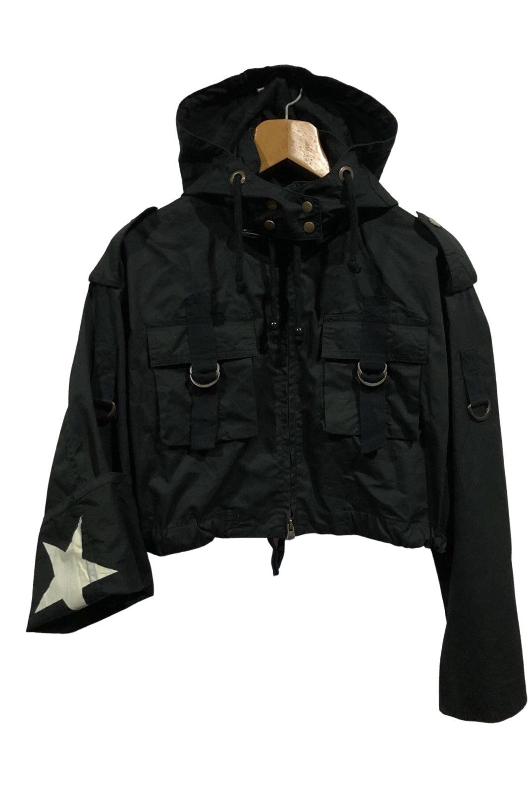Glad News Utility Cropped Jacket Hoodie
