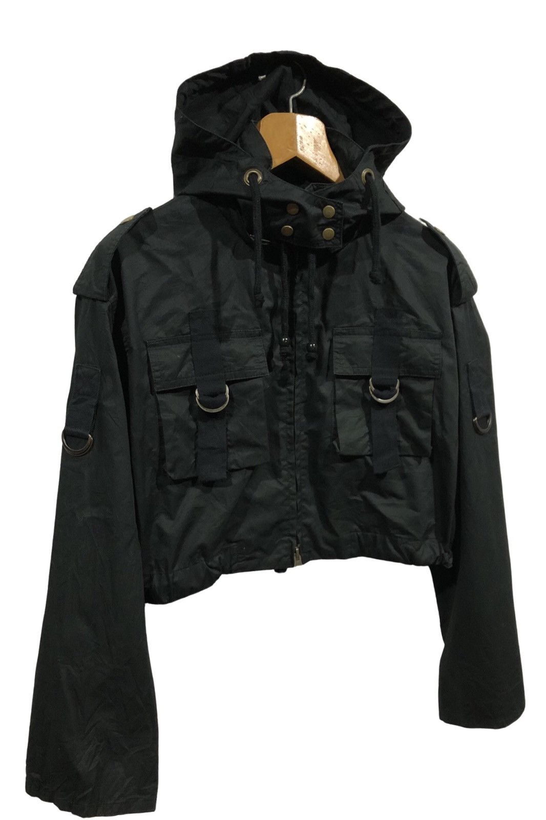 Glad News Utility Cropped Jacket Hoodie