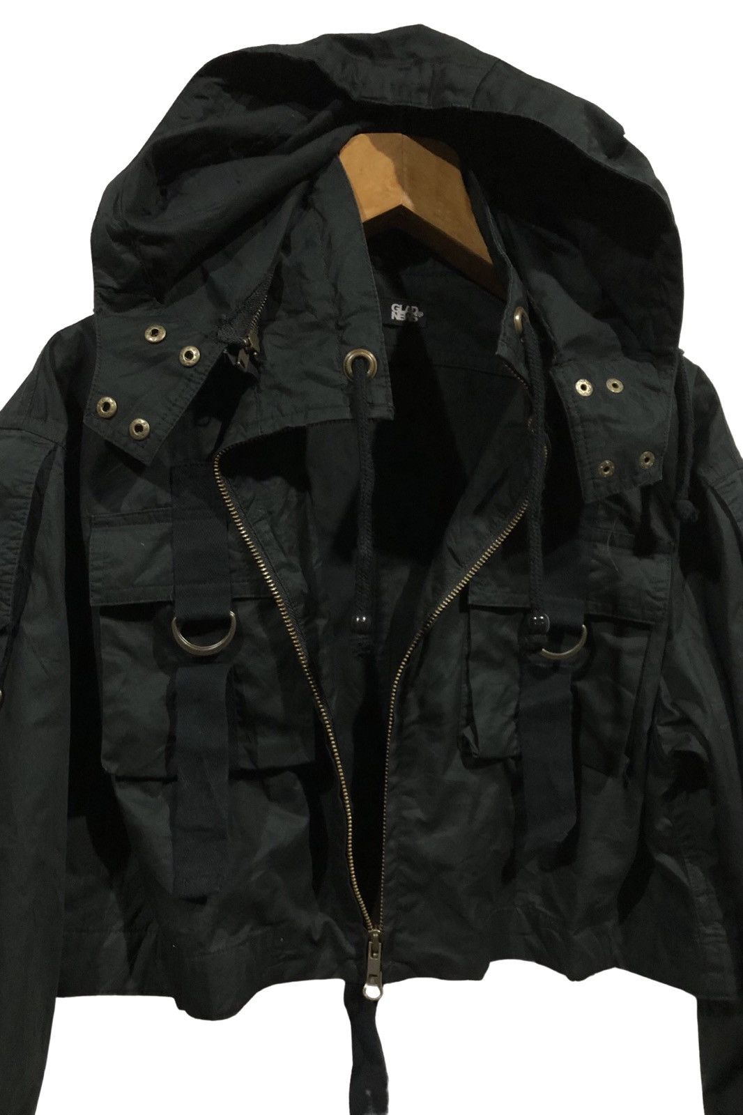 Glad News Utility Cropped Jacket Hoodie