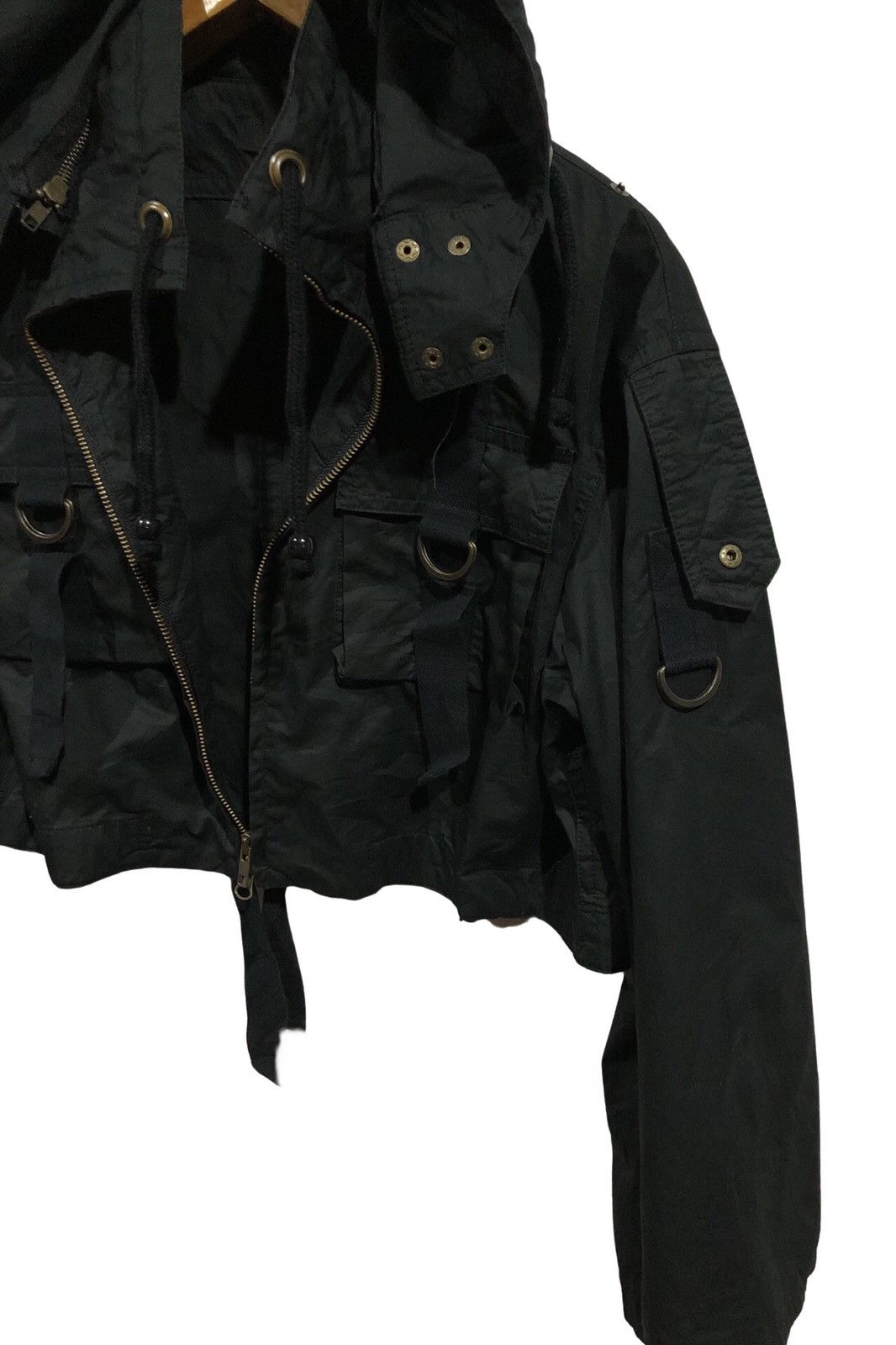 Glad News Utility Cropped Jacket Hoodie