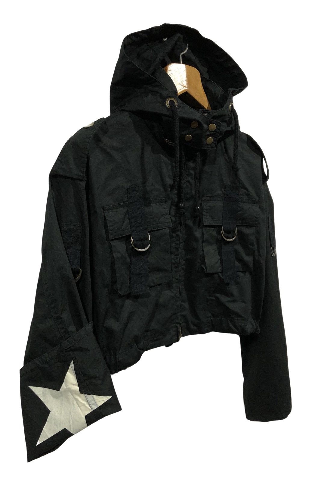 Glad News Utility Cropped Jacket Hoodie