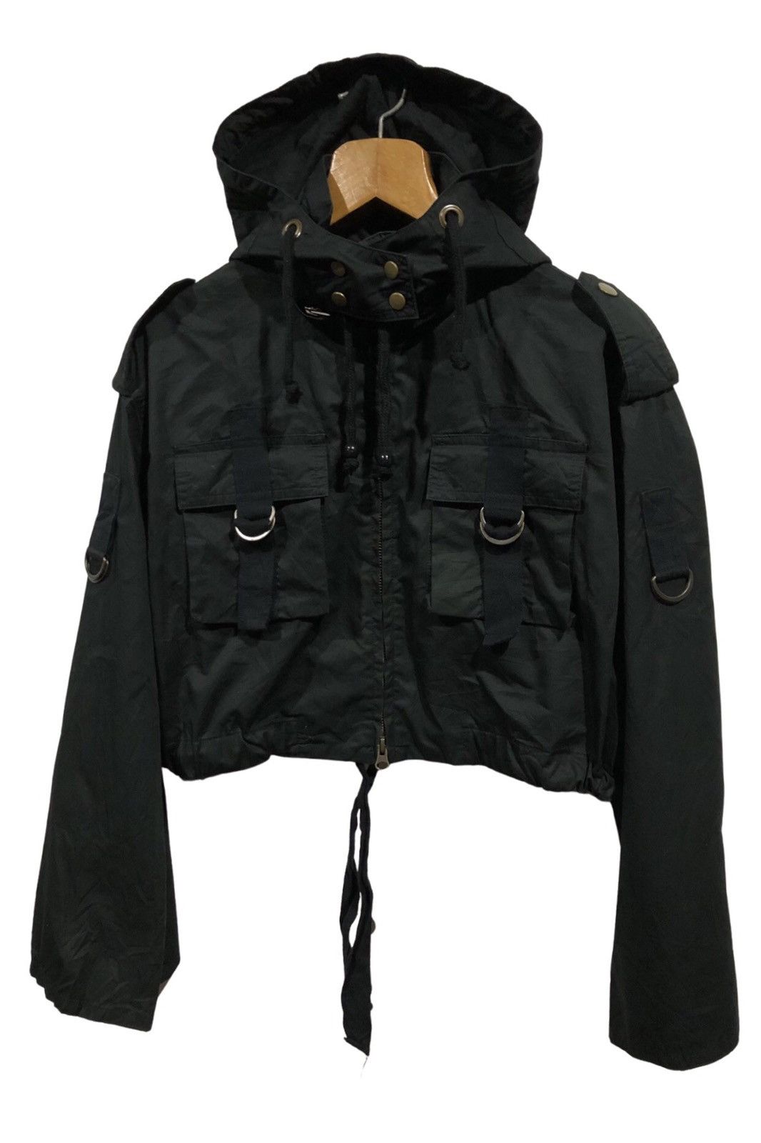Glad News Utility Cropped Jacket Hoodie