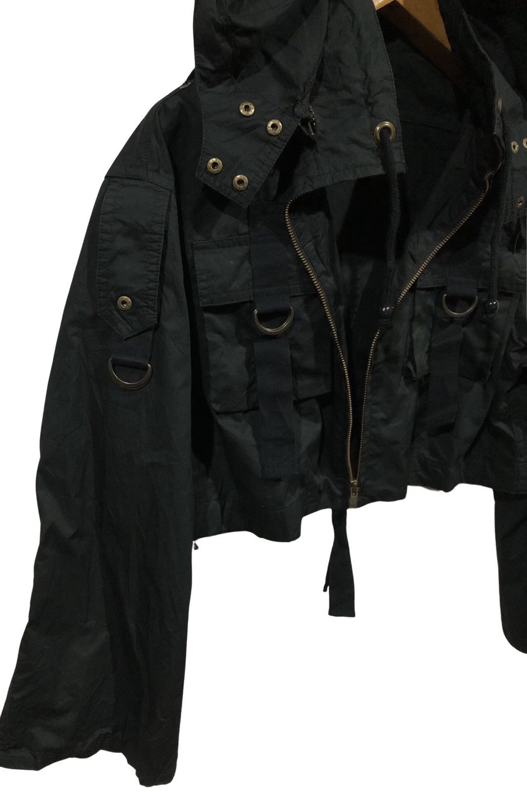 Glad News Utility Cropped Jacket Hoodie