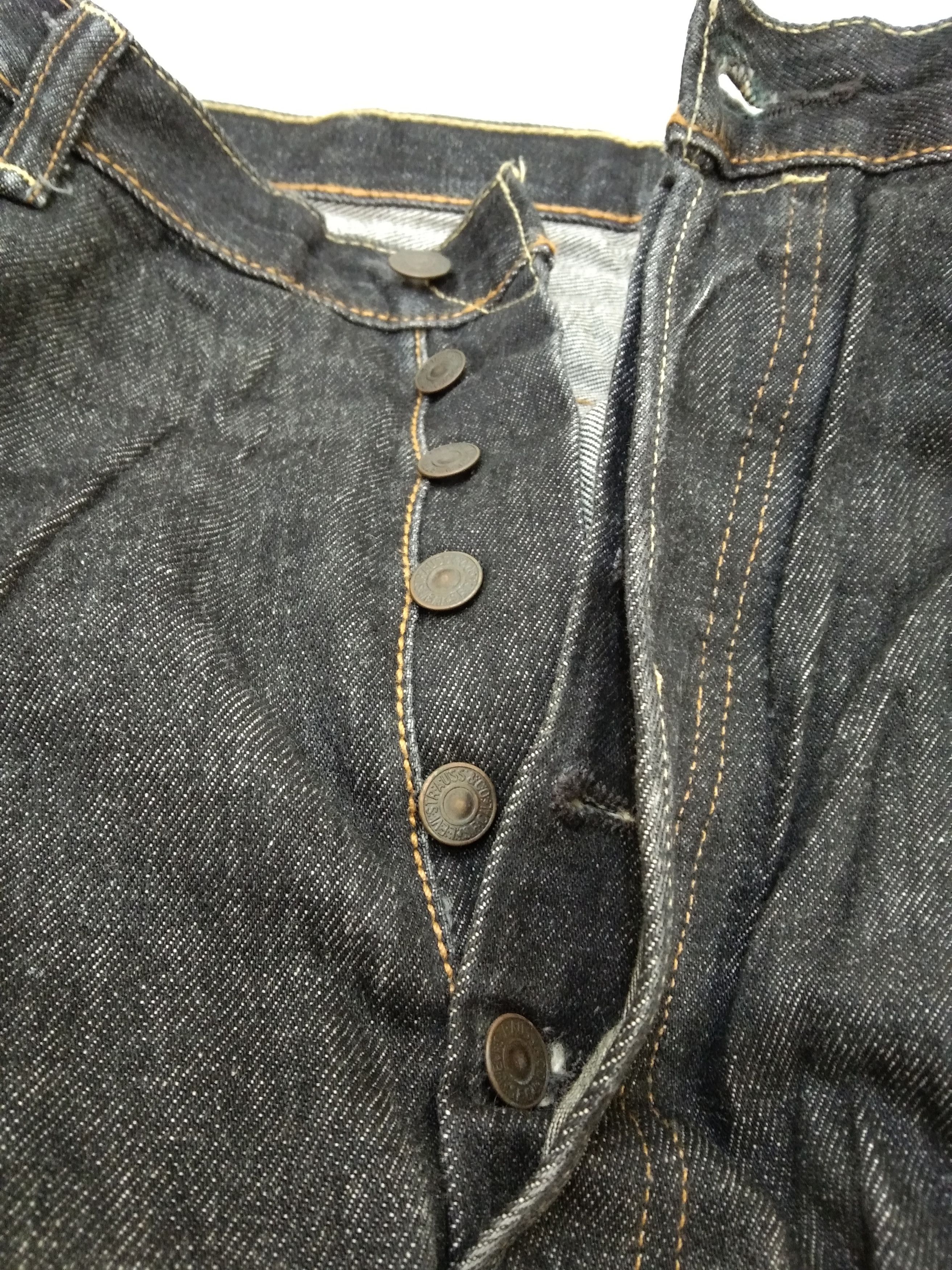 Levi's × Vintage Vintage Levis 501 Grey Straight Leg Distressed Jeans 40x32 Size US 40 / EU 56 - 8 Thumbnail